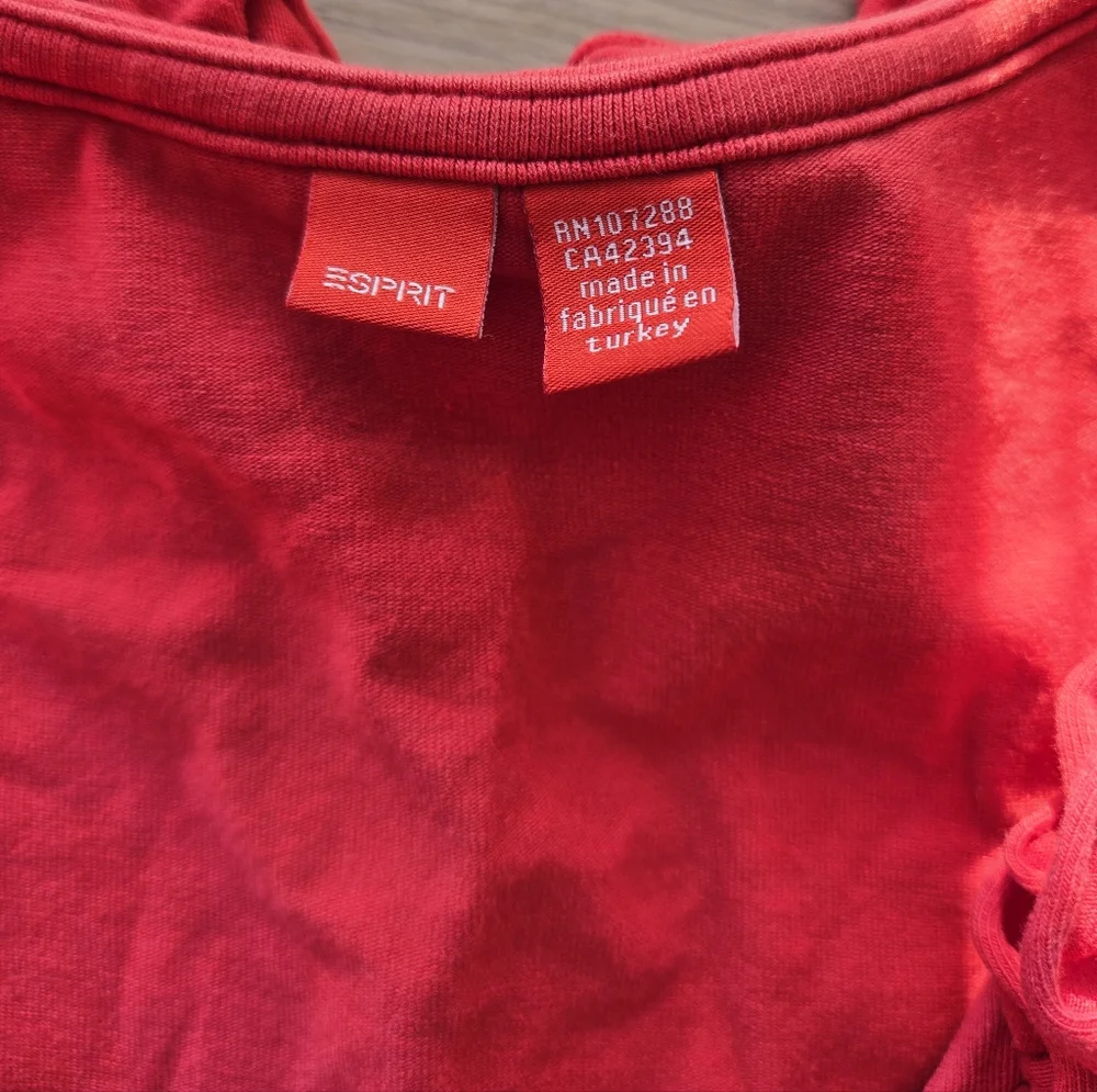 Esprit Vibrant Red Ruffled Tank Top - Picture 3 of 7